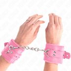 KINK – Pelzgefütterte Handgelenksfesseln mit quadratischen Löchern, 17–29 cm x 6 cm