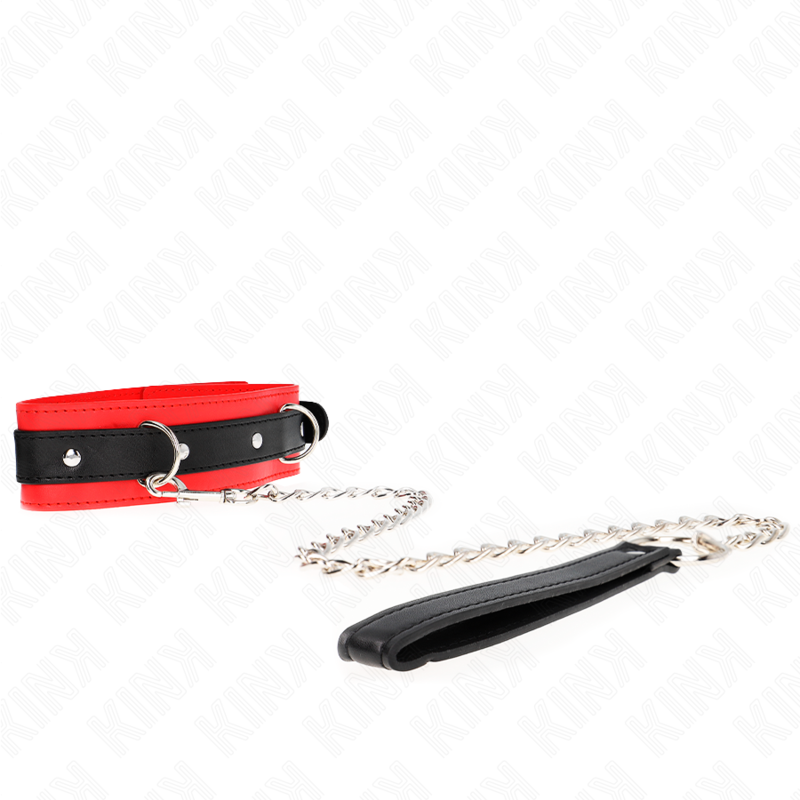 Kink Modell 3 – Halsband mit Leine, Rot, 53 x 5 cm, Leine 65 cm