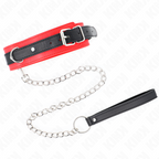 Kink Modell 3 – Halsband mit Leine, Rot, 53 x 5 cm, Leine 65 cm