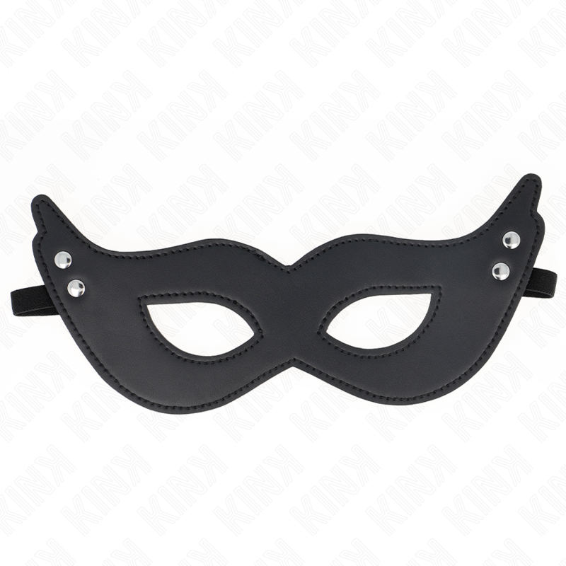 Kink – Kunstledermaske mit Nieten, Modell 1, 26 x 8 cm