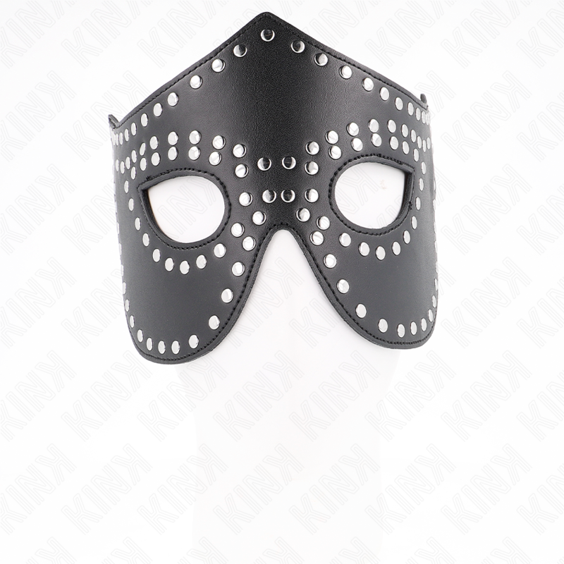 KINK – MASCHERA IN SIMILPELLE CON RIVETTI MODELLO 2 30 x 12 CM