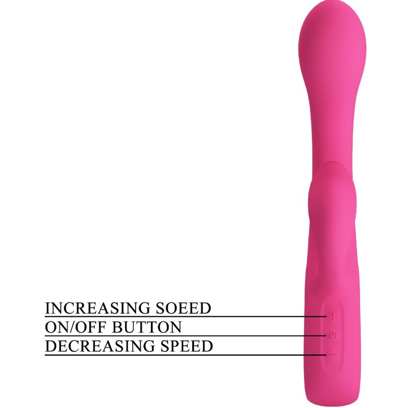 PRETTY LOVE – VIBRATEUR FRITZ RABBIT 12 VIBRATIONS ROSE