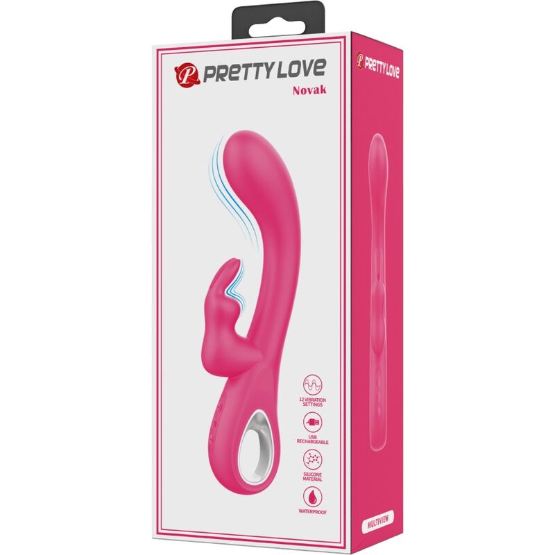 PRETTY LOVE – VIBRATEUR NOVAK RABBIT 12 VIBRATIONS ROSE