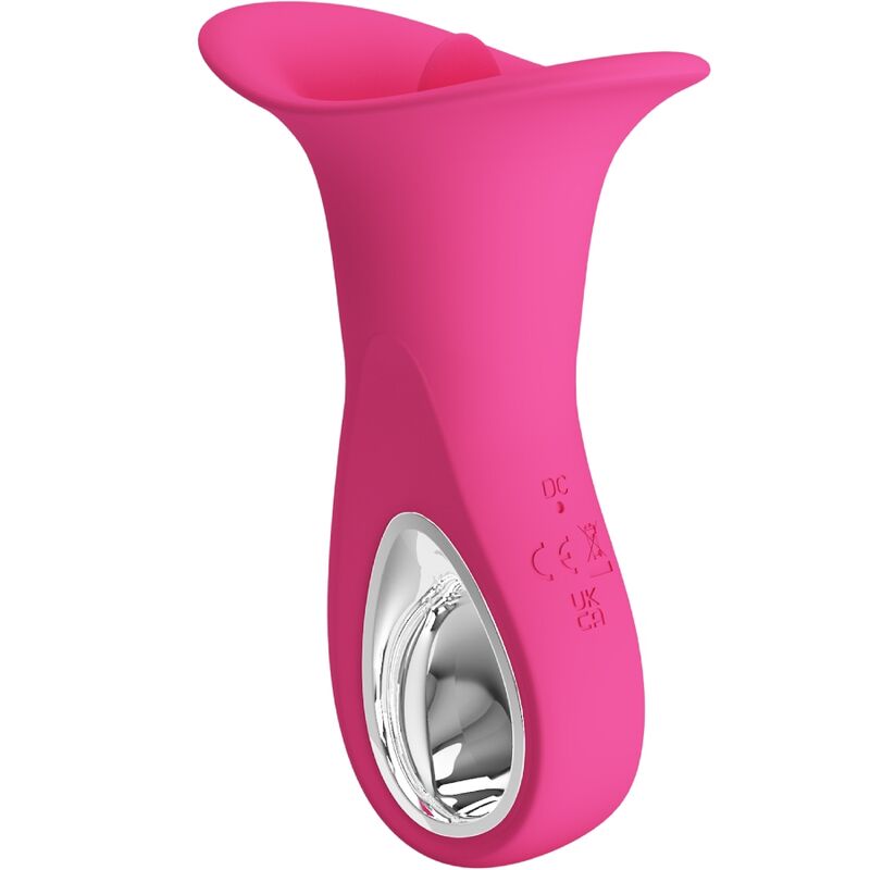 PRETTY LOVE – CLYDE VIBRATEUR ORAL LANGUE VIBRANTE 12 VIBRATIONS ROSE