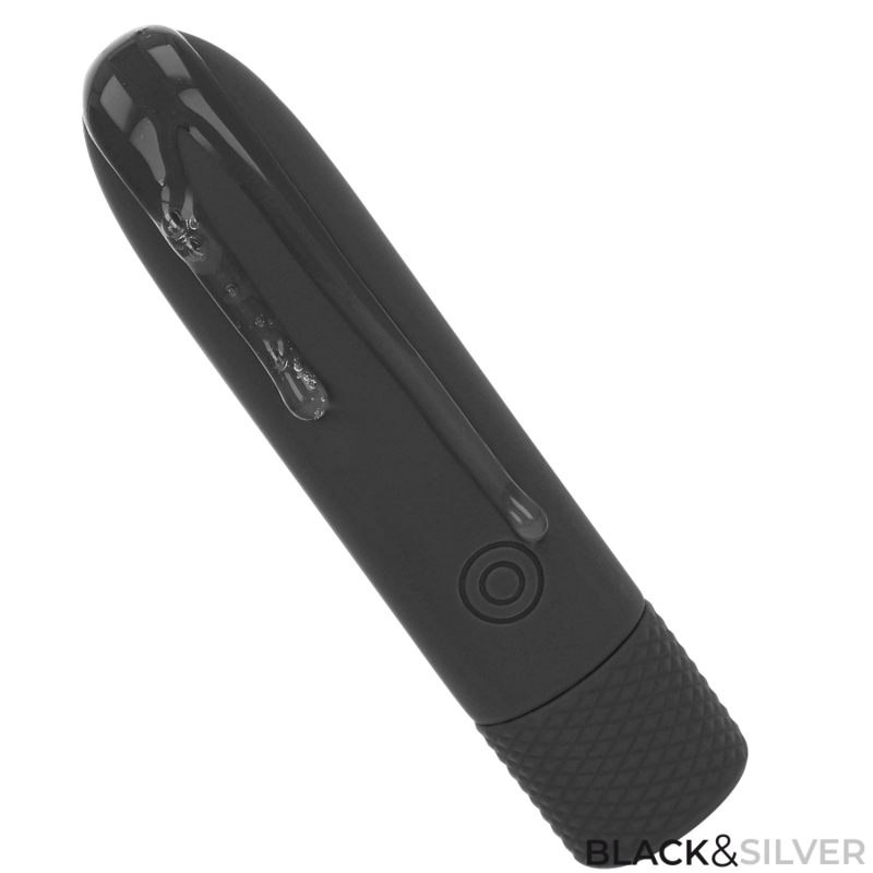 BLACK & SILVER – GERI USB RICARICABILE VIBRANTE BULLET 8 VIBRAZIONI NERO 10 X 2,2 CM