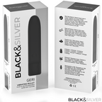 BLACK & SILVER – GERI USB RICARICABILE VIBRANTE BULLET 8 VIBRAZIONI NERO 10 X 2,2 CM
