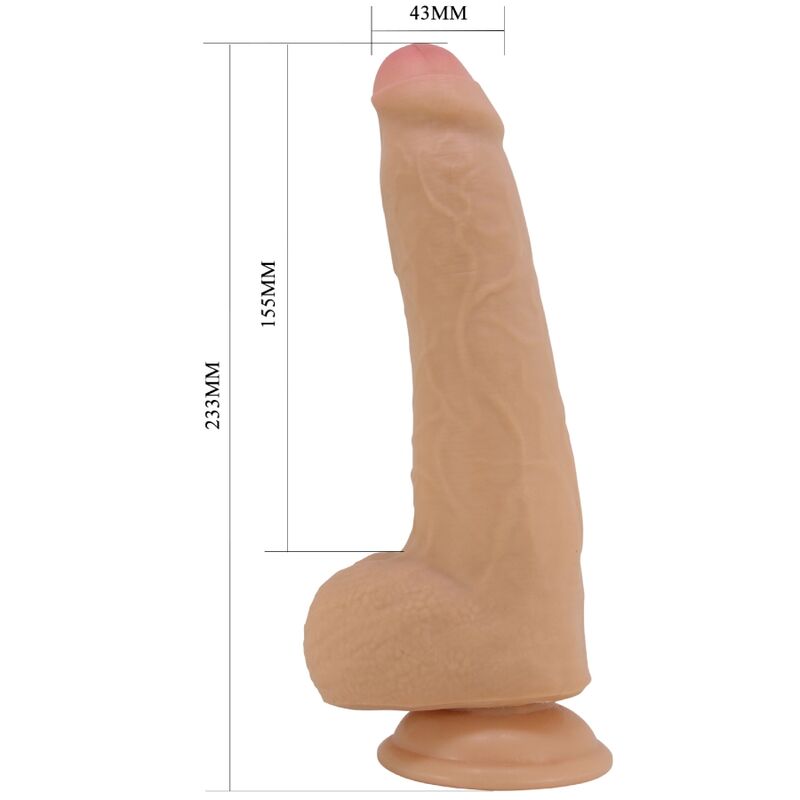 PRETTY LOVE – Draco Realistischer Dildo, 23 cm, Fleischfarben
