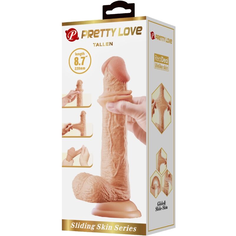 PRETTY LOVE – Grosser realistischer Dildo, 22 cm
