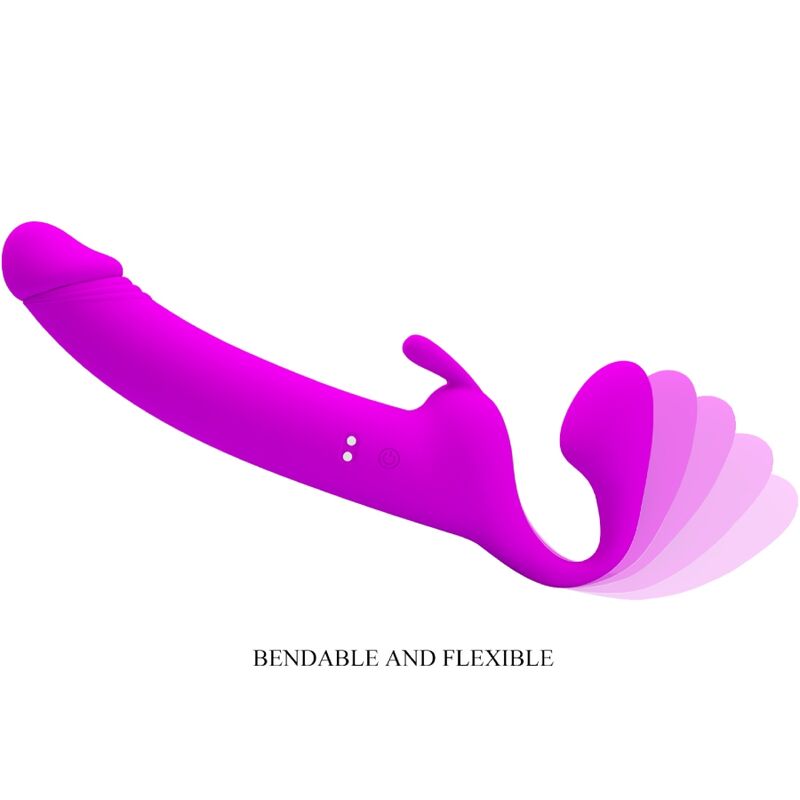 PRETTY LOVE Zanini – Strapless Strap-on mit Vibration, lila