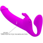 PRETTY LOVE Zanini – Strapless Strap-on mit Vibration, lila