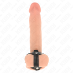 Kink – Verstellbarer Penisring aus Leder mit Hodenteilgurt