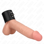KINK – ANNEAU PÉNIS EN CUIR AVEC FERMETURE À PRESSION 18 X 5 CM