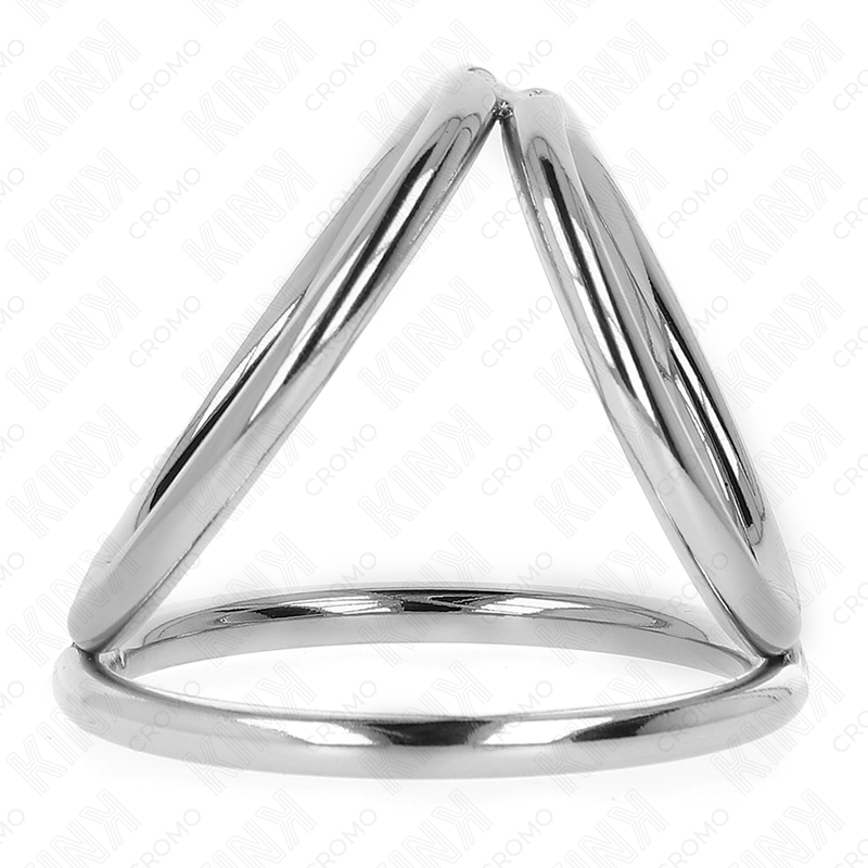 KINK – TRIPLE CHROME METAL PENIS RING 3.2 CM TO 4.5 CM