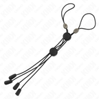 Kink – Schwarze Detail-Nippelklammern mit Gummiband
