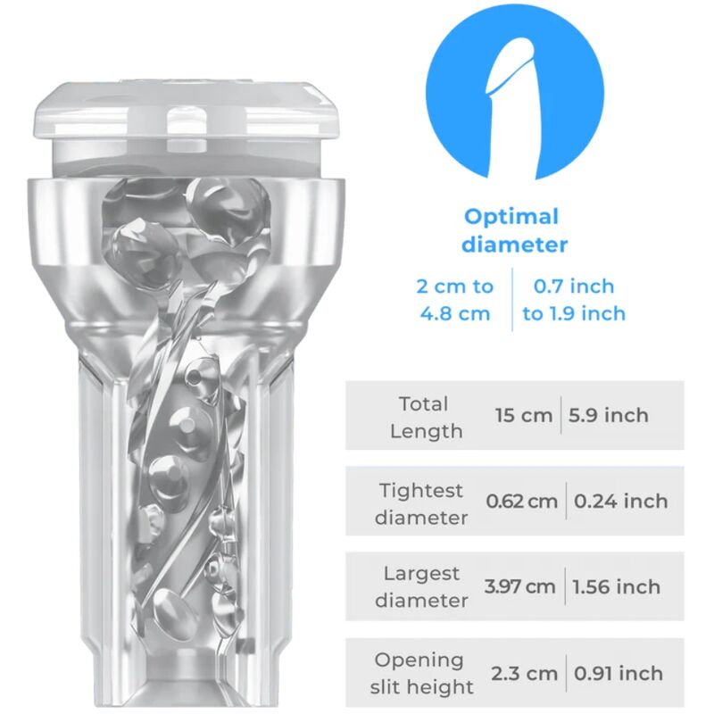Kiiroo Feel Pocket Crystal – Transparenter Taschenmasturbator