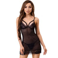 Livco Corsetti Fashion – Tiana Chemise-Set mit Tanga, Schwarz