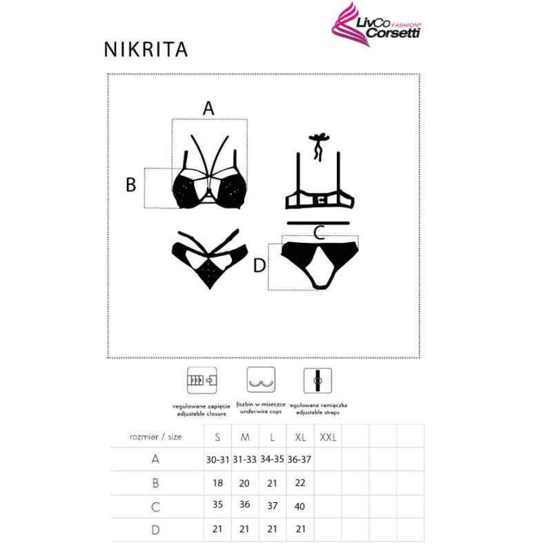 Livco Corsetti Fashion – Nikrita bra and briefs set, black