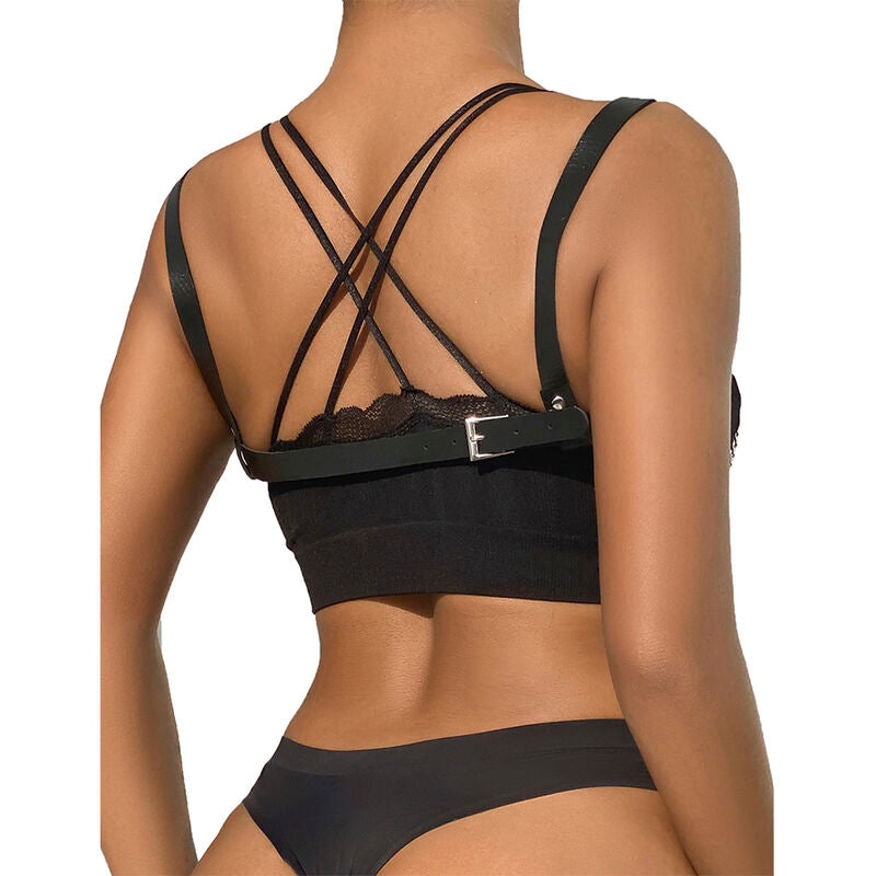 SUBBLIME – 953713 CINTURA PUNK BONDAGE FIBBIA METALLO NERA TAGLIA UNICA