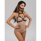 SUBBLIME – 953720 PINCES À SEINS EN CUIR BONDAGE NOIRES TAILLE UNIQUE