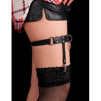 SUBBLIME – Verstellbare Punk-Strumpfhose aus Leder, Schwarz