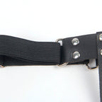 SUBBLIME – Verstellbare Punk-Strumpfhose aus Leder, Schwarz