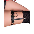 SUBBLIME – Verstellbare Punk-Strumpfhose aus Leder, Schwarz