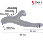 Ibiza Two Dragons – Double vibrator, black