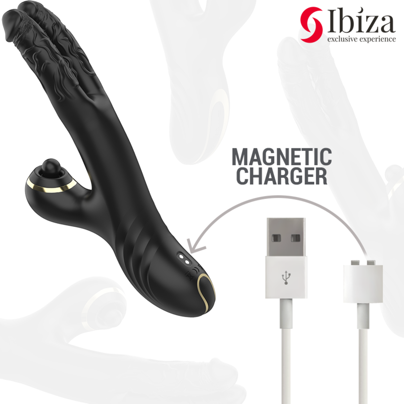Ibiza Two Dragons – Double vibrator, black