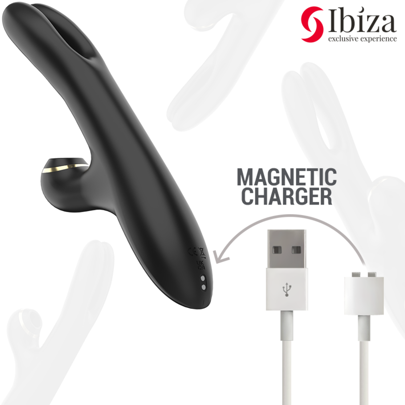Ibiza Double Clamping – Pinza a doppio vibratore, nera