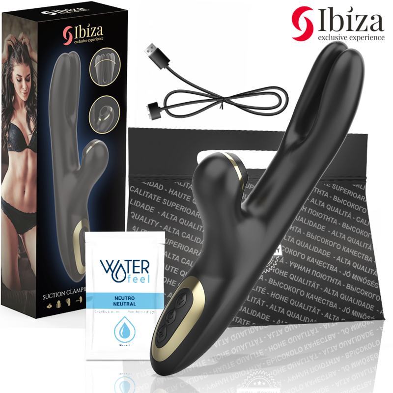Ibiza Double Clamping – Dual-vibrator clamp, black