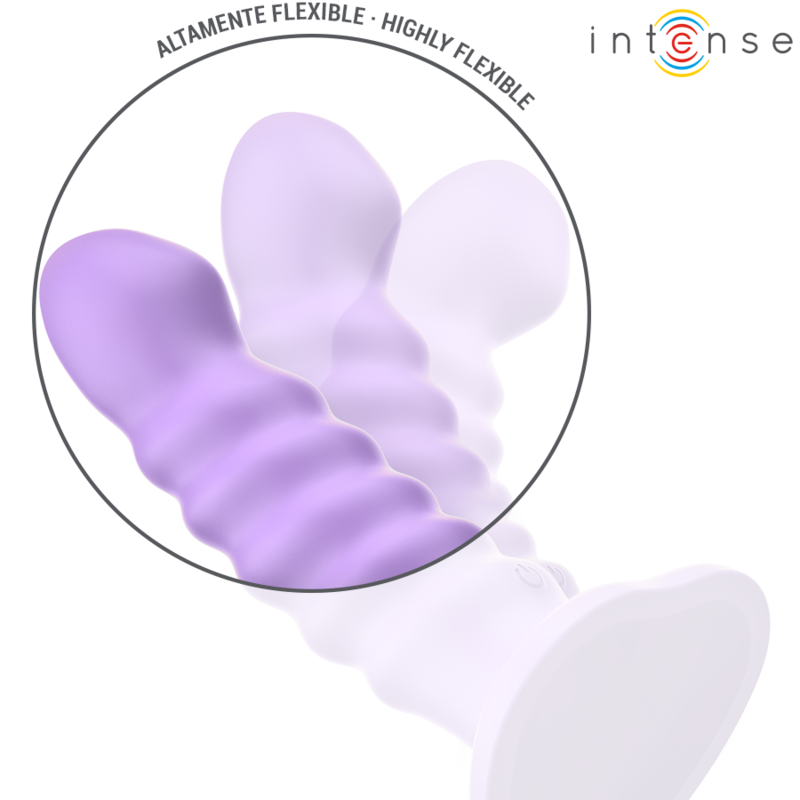 Intense Brenda – Vibrator mit Spiraldesign, Grösse M, lila, Fernbedienung