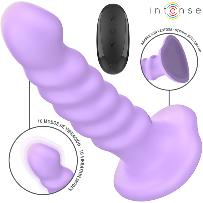Intense Brenda – Vibrator mit Spiraldesign, Grösse M, lila, Fernbedienung