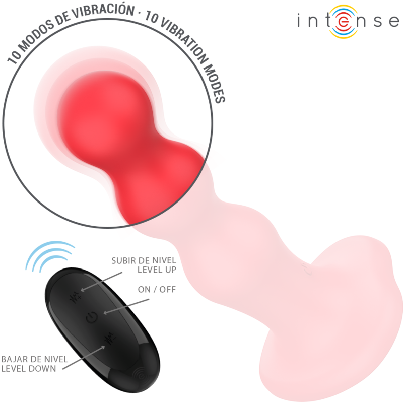 INTENSE – CODY VIBRATORE CON VENTOSA TELECOMANDO ROSSO