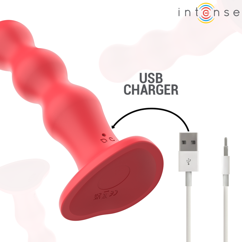 Intense Cody – Vibrator mit Saugnapf und Fernbedienung, rot
