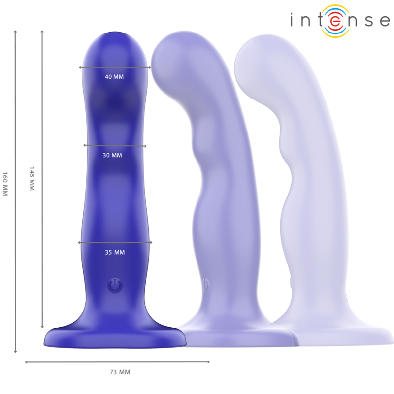 INTENSE – VIBRATORE SHORTY CON VENTOSA TELECOMANDO BLU