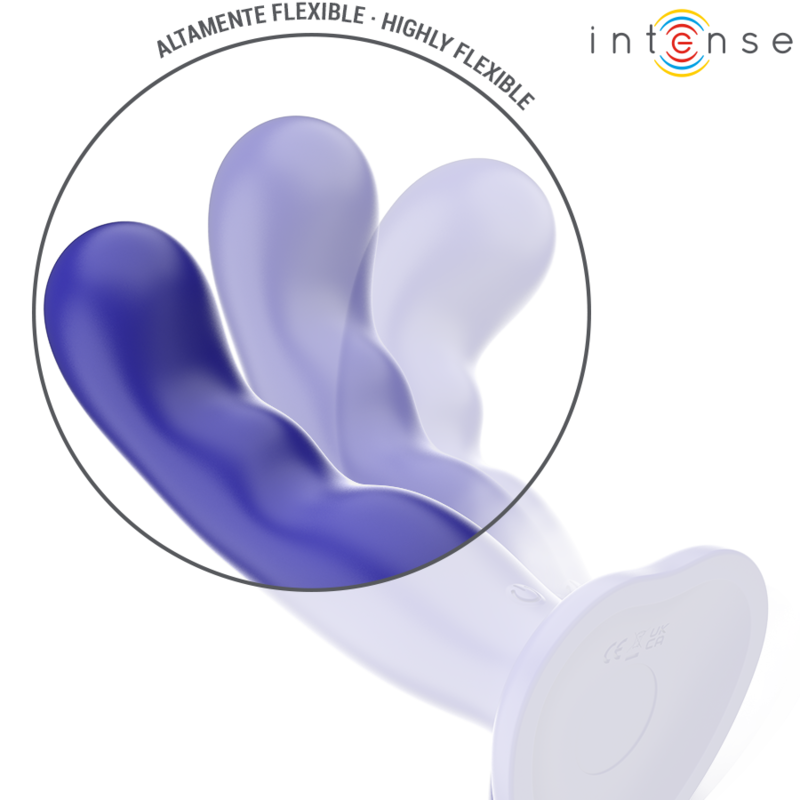 INTENSE – VIBRATORE SHORTY CON VENTOSA TELECOMANDO BLU
