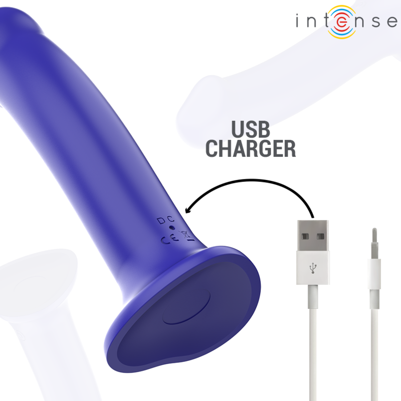 Intense Victoria – Vibrator mit Saugnapf und Fernbedienung, dunkelblau