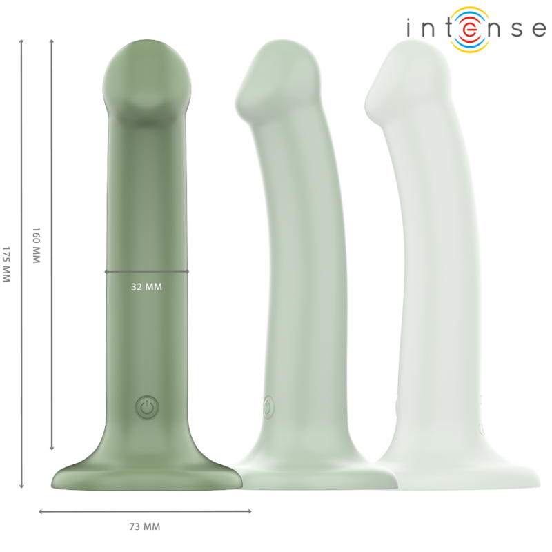 Intense Becca – Vibrator mit Saugnapf und Fernbedienung, grün