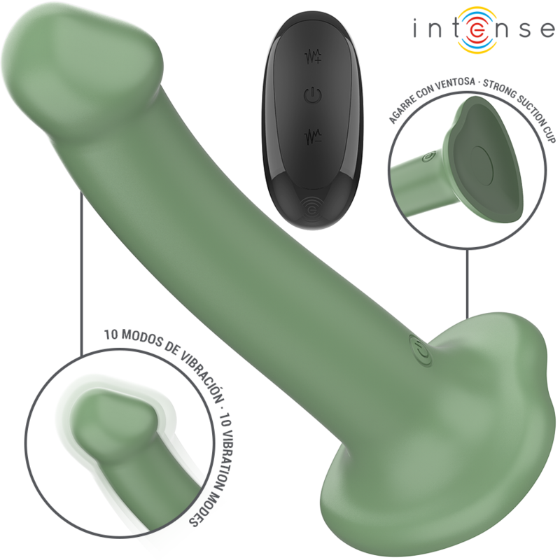 Intense Becca – Vibrator mit Saugnapf und Fernbedienung, grün