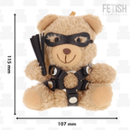 FETISH SUBMISSIVE REBEL TOYS – Ted BDSM-Teddybär mit Peitsche und Maske
