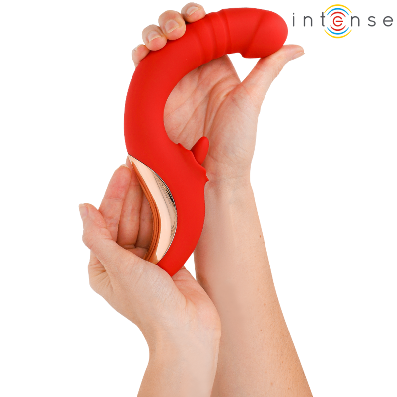 Intense Paulina – U-förmiger Vibrator und Stimulator, rot