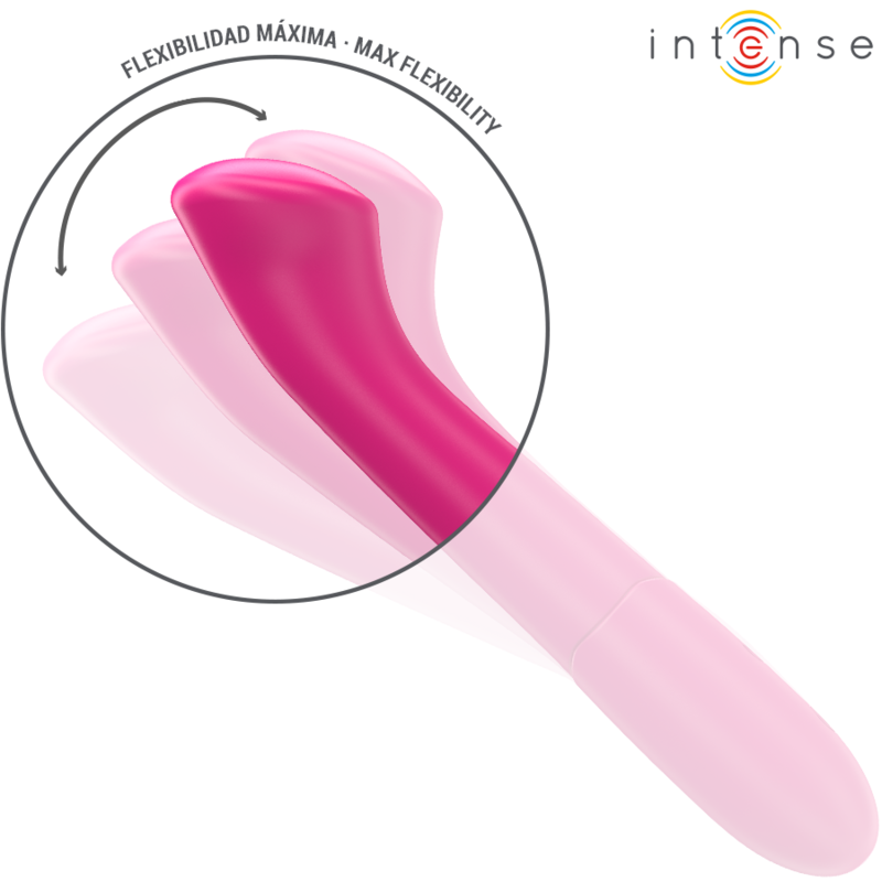 INTENSE – VIBRATORE PATY 19 CM FLESSIBILE 10 VIBRAZIONI MODELLO 2 ROSA