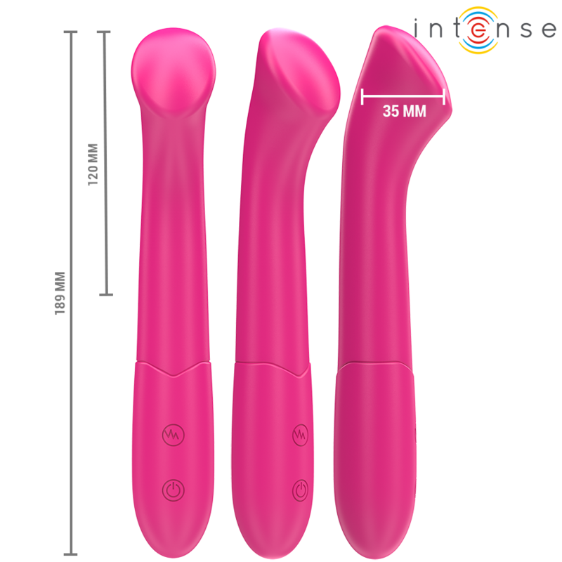 INTENSE – VIBRATORE PATY 19 CM FLESSIBILE 10 VIBRAZIONI MODELLO 2 ROSA