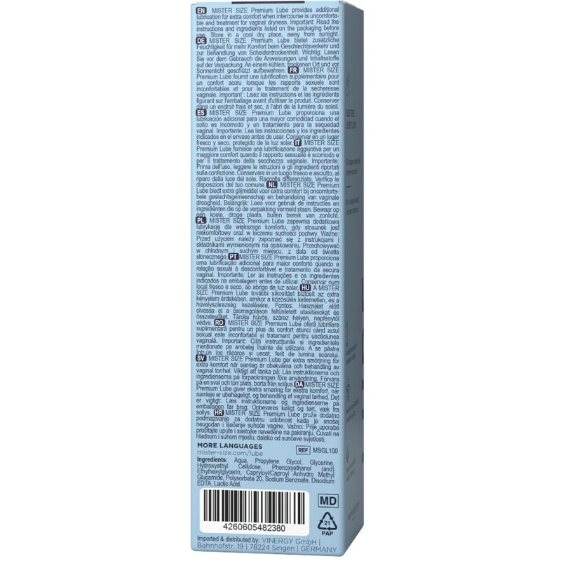 MISTER SIZE – LUBRIFICANTE PREMIUM 100 ML
