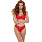 PASSION – DENELIA SET THONG + BRA RED