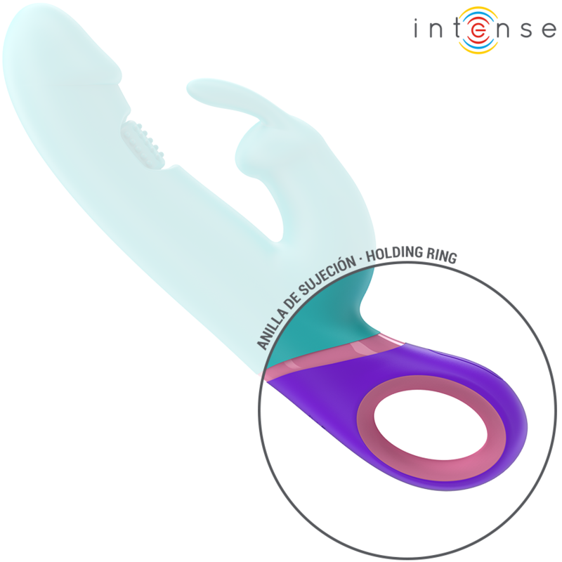 Intense Monica – Rabbit-Vibrator mit rotierendem G-Punkt-Stimulator, blau