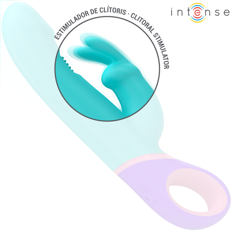 Intense Monica – Rabbit-Vibrator mit rotierendem G-Punkt-Stimulator, blau