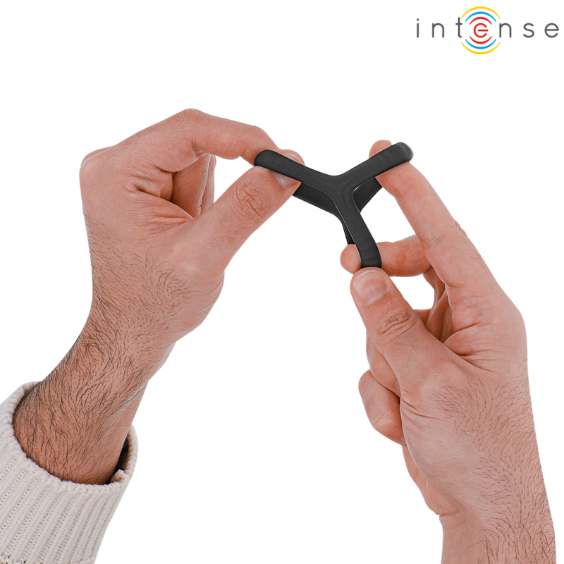 INTENSE – CARSON DOPPIO ANELLO PER PENE IN SILICONE MODELLO NERO 4