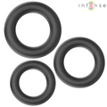 Intense Hugh – Anelli fallici basic in silicone, set da 3, neri