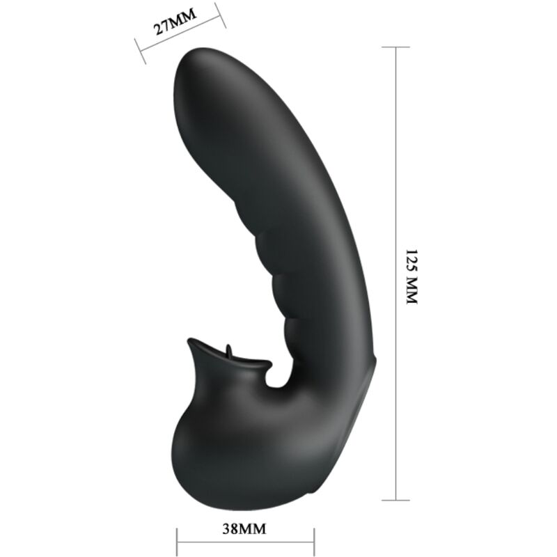 PRETTY LOVE – Hobgoblin Fingerhülle, 12 Modi + Lecksimulation, Schwarz